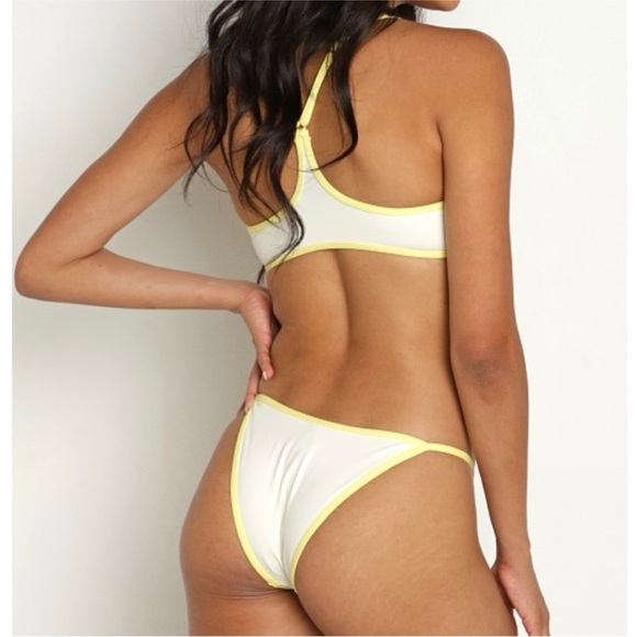 L*Space Pamela Bikini Top Cream/Lemon Drop and Tommy bottom NWT - Picture 6 of 11